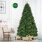 Flocked Artificial Christmas Tree with LED Lights and Pine Cones